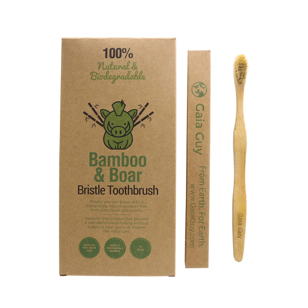 Eco-Friendly Bamboo Boar Bristle Toothbrush